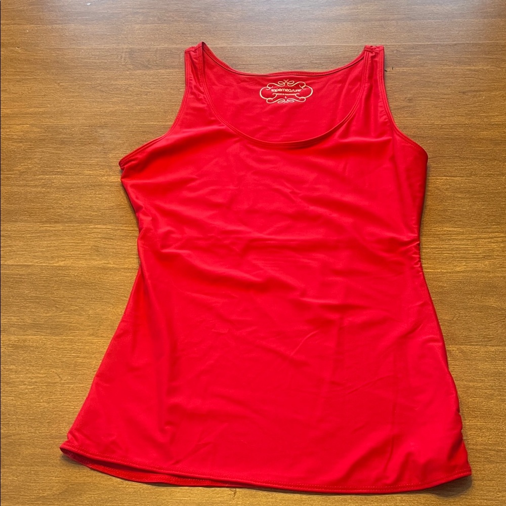 Vibrant Red Women's Shapewear Tank Top - Picture 1 of 3